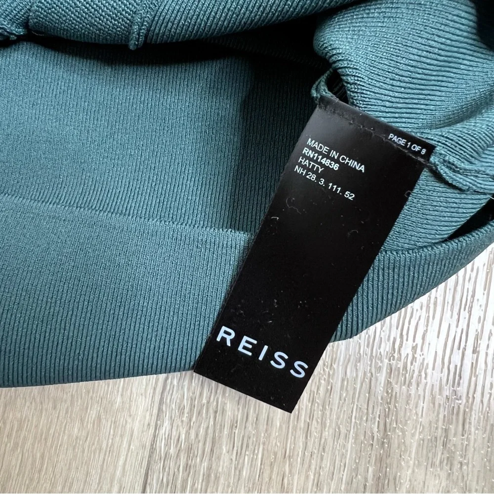 REISS Hatty Button Front Skirt Green Size M NWT